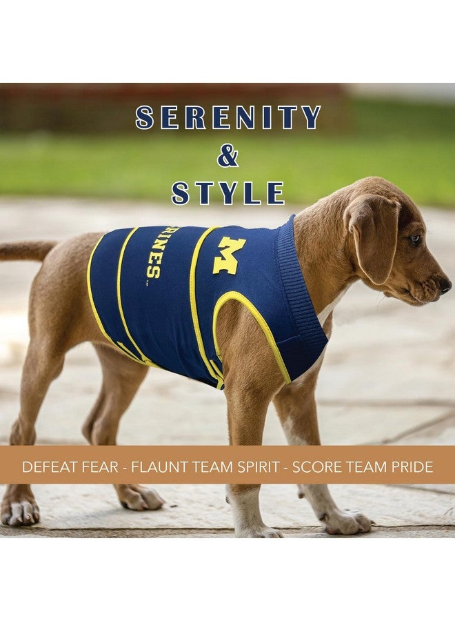 Pets First NCAA Michigan Wolverines Dog Anxiety Shirt Calming Soothing Vest, Dogs Cats with Anxiety, Fears, Fireworks, Loud Noises, Dark, Lonely Keeps Dogs Calm & Feeling Safe, Relaxing Jacket, Small - Image 4