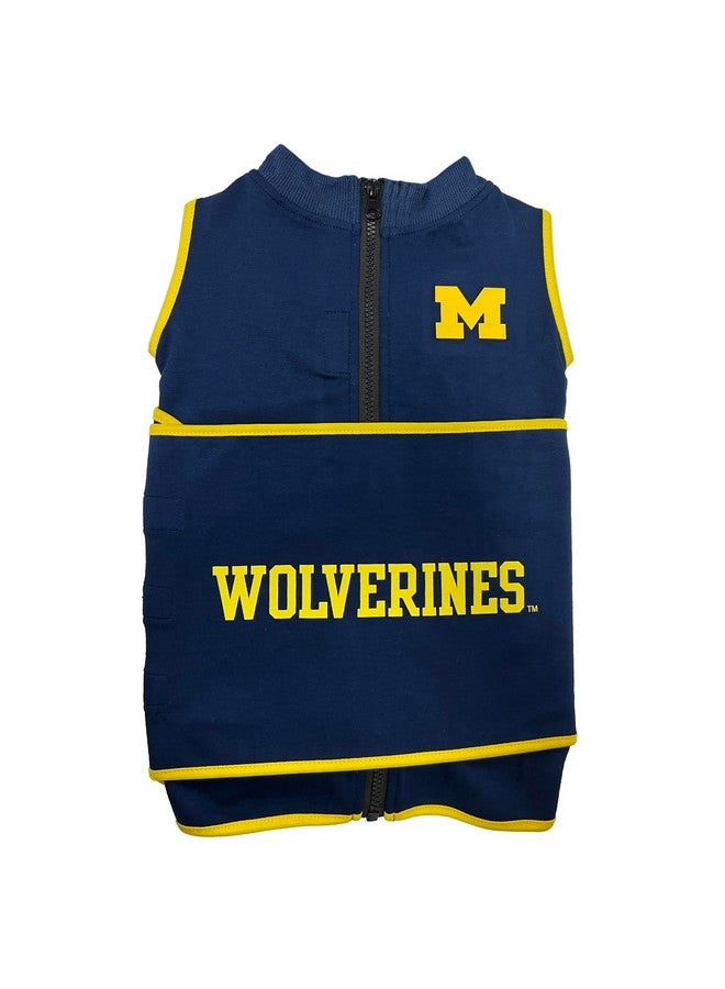 Pets First NCAA Michigan Wolverines Dog Anxiety Shirt Calming Soothing Vest, Dogs Cats with Anxiety, Fears, Fireworks, Loud Noises, Dark, Lonely Keeps Dogs Calm & Feeling Safe, Relaxing Jacket, Small - Image 2