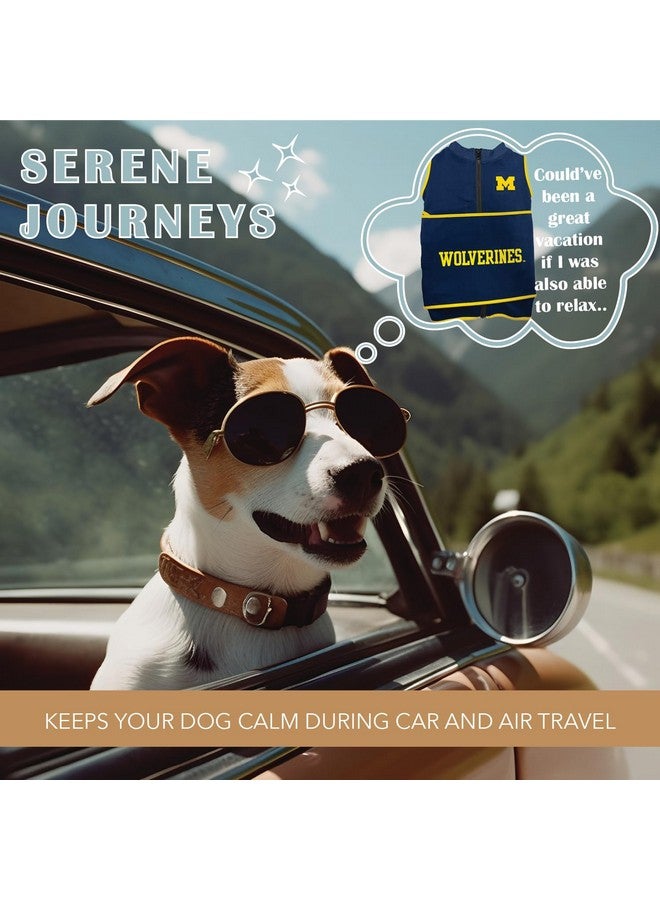 Pets First NCAA Michigan Wolverines Dog Anxiety Shirt Calming Soothing Vest, Dogs Cats with Anxiety, Fears, Fireworks, Loud Noises, Dark, Lonely Keeps Dogs Calm & Feeling Safe, Relaxing Jacket, Small - Image 5