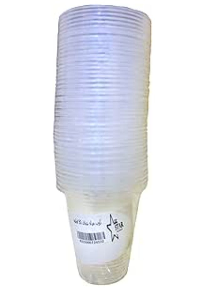 توب ستار أكواب شرب بلاستيكية، 10 قطع، أبيض/شفاف