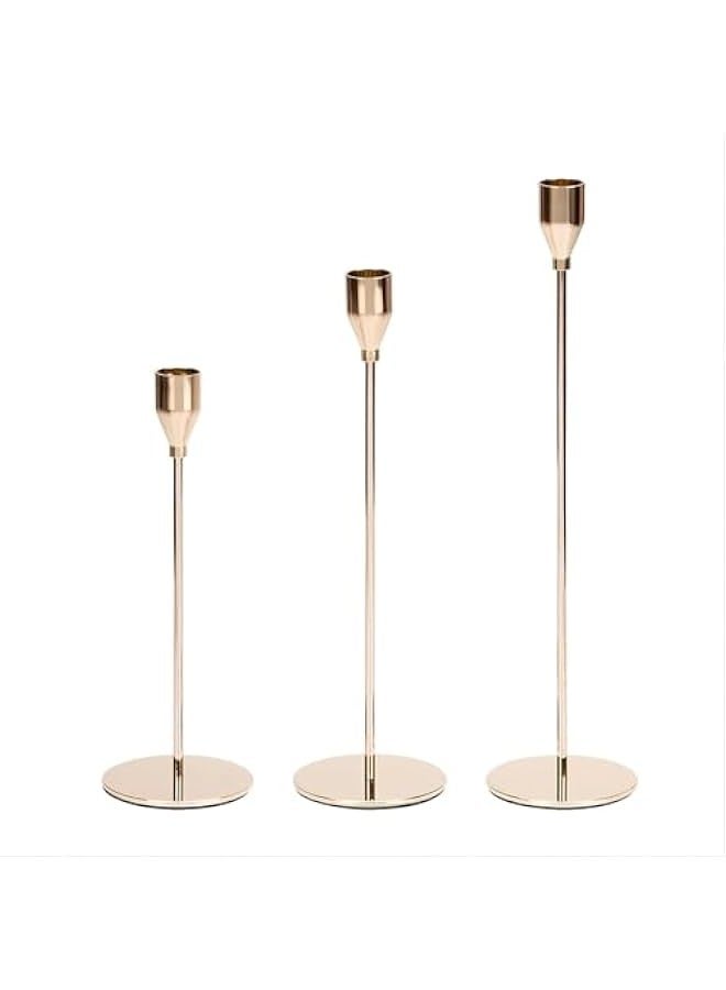 TRASSLE 3 PCS Candlestick Holders, Decorative Candle Holder, Taper Candle Holders for Home Decor, Dining, Wedding, Anniversary, Party,Church,Decorative Fitting,Easy Installation - Image 1