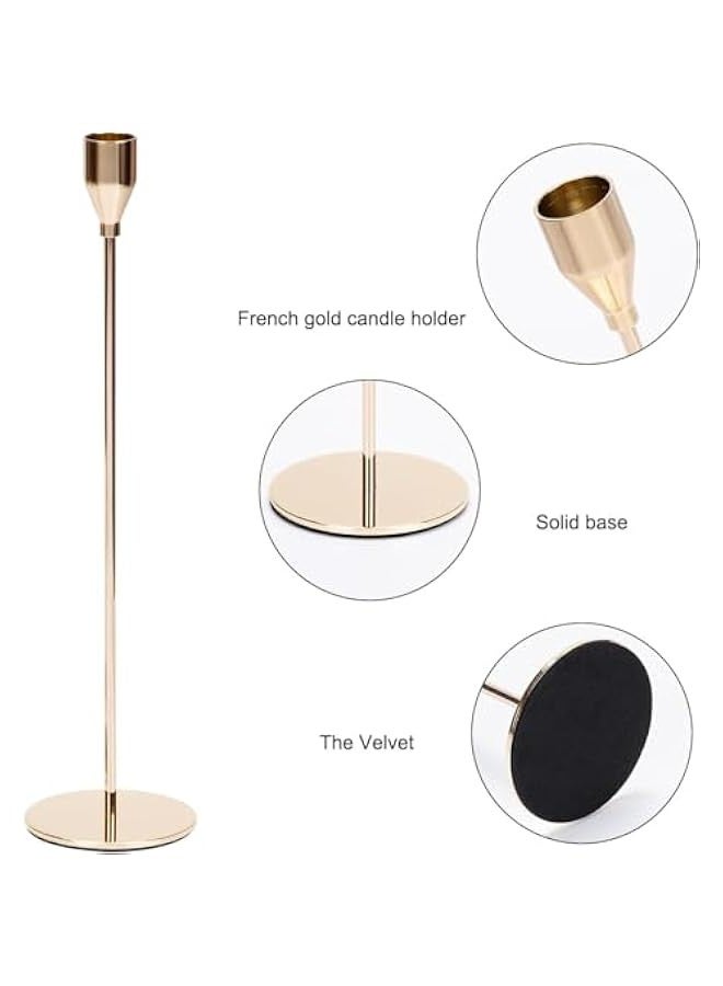 TRASSLE 3 PCS Candlestick Holders, Decorative Candle Holder, Taper Candle Holders for Home Decor, Dining, Wedding, Anniversary, Party,Church,Decorative Fitting,Easy Installation - Image 3