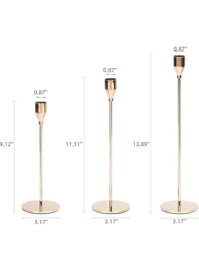 TRASSLE 3 PCS Candlestick Holders, Decorative Candle Holder, Taper Candle Holders for Home Decor, Dining, Wedding, Anniversary, Party,Church,Decorative Fitting,Easy Installation - Image 4