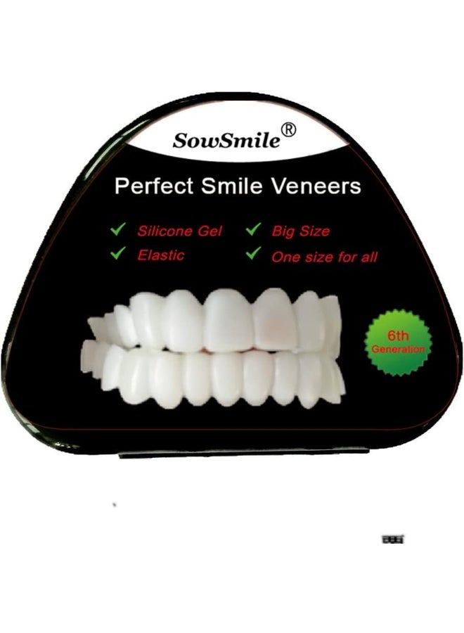 SowSmile Big Size Silicone Gel Snap on Perfect Smile Cosmetic Teeth Tooth Cover Bleach Whitening Brace with Storage Box - Image 5