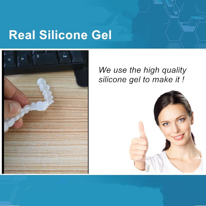 SowSmile Big Size Silicone Gel Snap on Perfect Smile Cosmetic Teeth Tooth Cover Bleach Whitening Brace with Storage Box - Image 3
