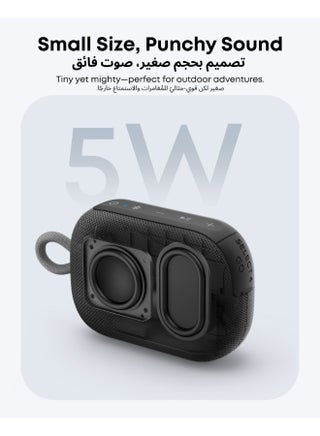 Select 4 Go Ultra Portable Bluetooth Speaker by Anker, 20H Playtime, IP67 Waterproof and Dustproof, Floatable, Customisable Pro EQ, Wireless Stereo Pairing, Ideal for Home, Outdoors, Hiking Black - view 3