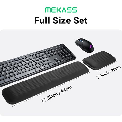 MEKASS Ergonomic Wrist Rest for Keyboard and Mouse, Soft Memory Foam Keyboard Wrist Rest Set with Non-Slip Silicone Base, Easy Typing, Pain Relief, Comfort for Office, Work, Gaming (Purple) - Image 3