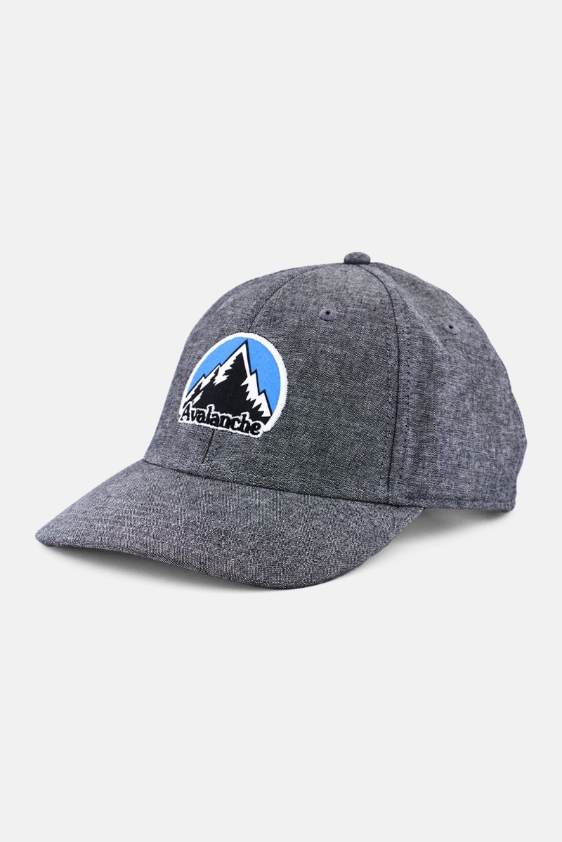 Avalanche Men Embroidered Logo Adjustable Cap, Grey - Image 1