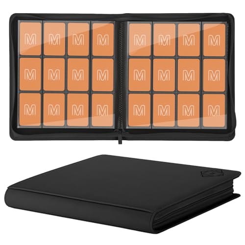MOSLA Premium Card Binder 12 Pocket for 720 Pockets Trading Card Binder PU Zipper Card Collection Album Sturdy SideLoading Card Book Holder for MTG TCG Game Cards Sports Cards - Image 1