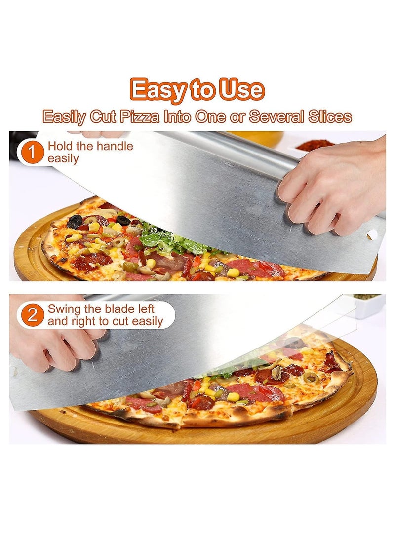 Premify 14 inches Pizza Cutter Little Ultra Sharp Stainless Steel Pizza Cutter Pizza Slicer for all Types of Flatbreads Brownies  - Image 3
