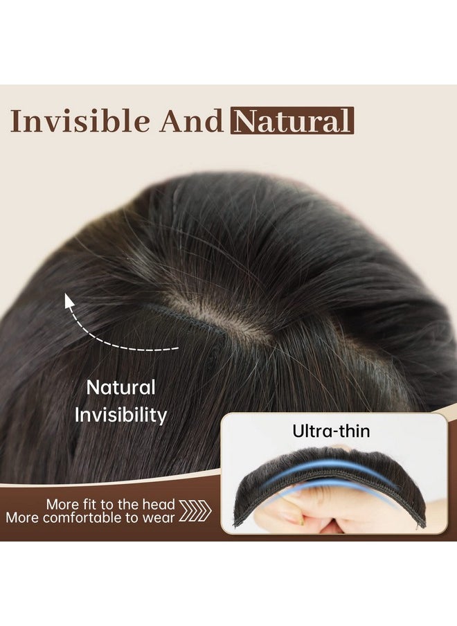 KooKaStyle KooKaStyle Clip in Synthetic Hair Extensions Long Wavy 4PCS Thick Hairpieces Chestnut Brown Fiber Double Weft Natural Hair Extensions 20 Inch for Women  - Image 4