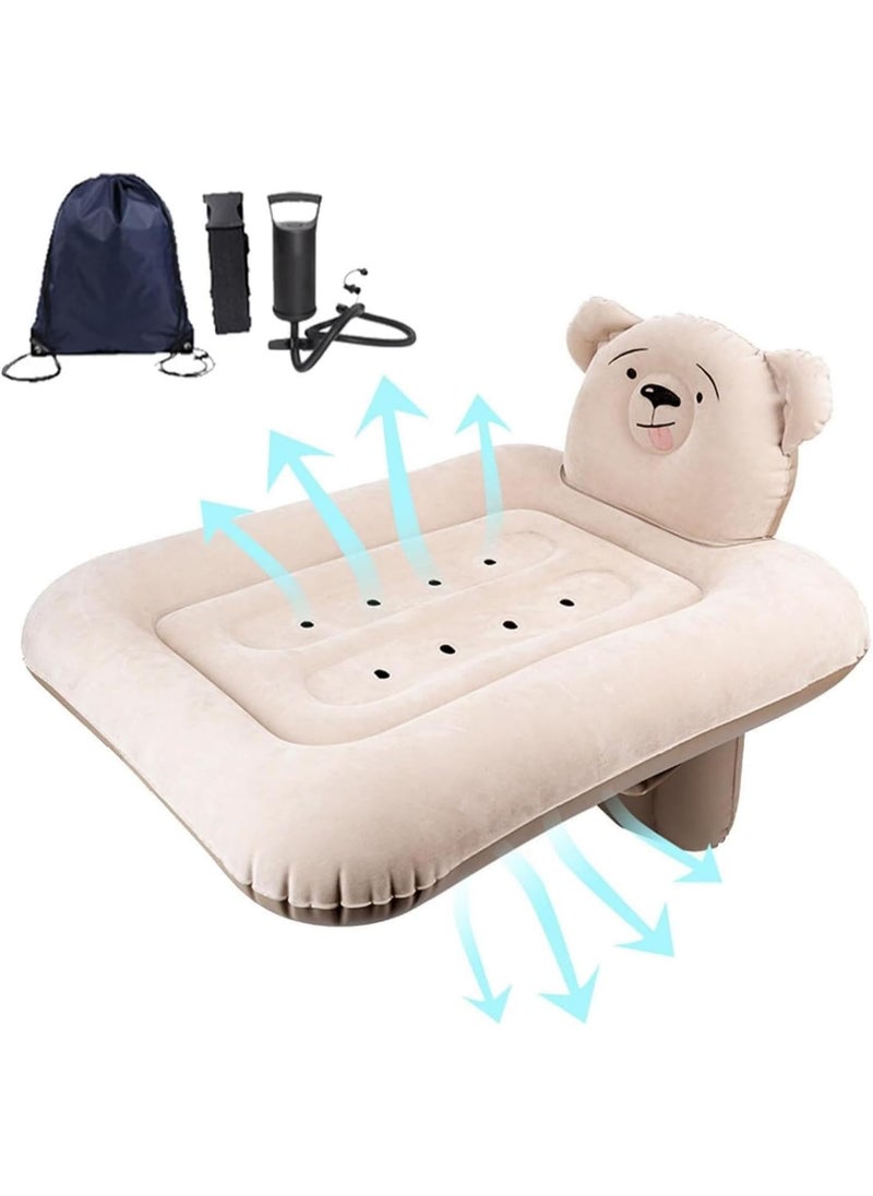 VUCATIN Inflatable Airplane Bed for Kids Baby Travel Plane Bed with Hand Pump Kids Bed Fits Most Airplane Seats Car Seat for Convenient Toddler Travel Seat Belt and Storage Bag  - Image 4