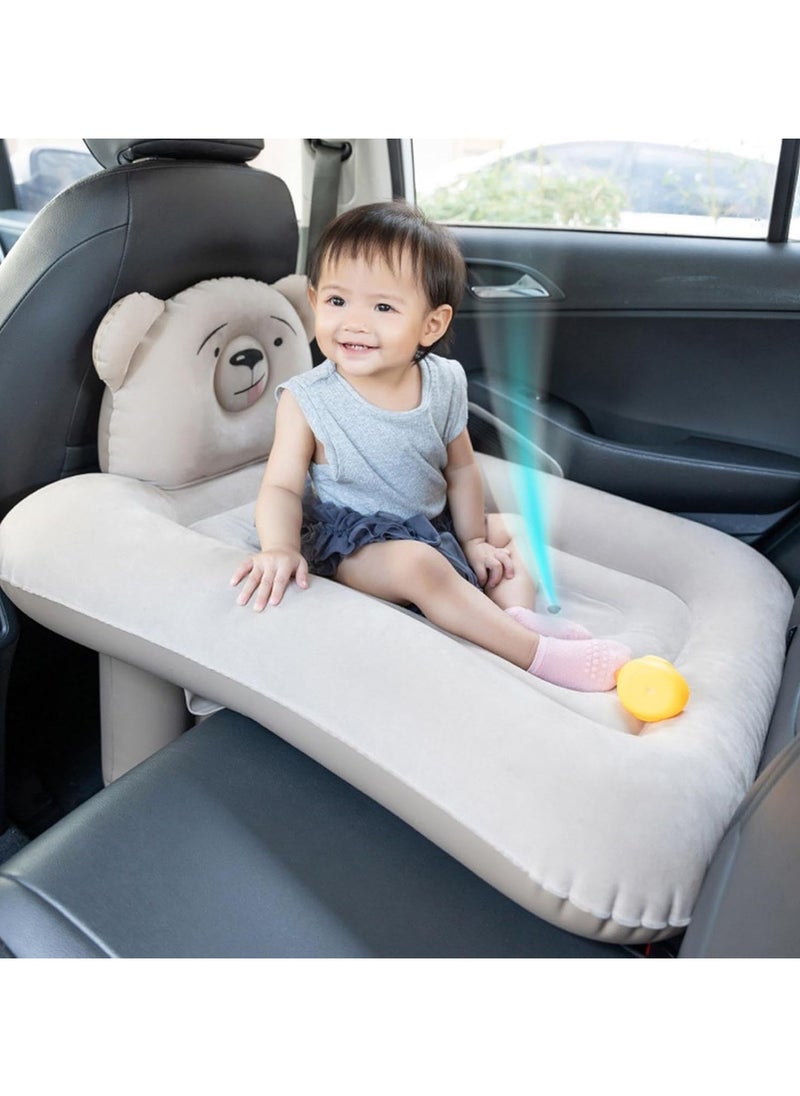 VUCATIN Inflatable Airplane Bed for Kids Baby Travel Plane Bed with Hand Pump Kids Bed Fits Most Airplane Seats Car Seat for Convenient Toddler Travel Seat Belt and Storage Bag  - Image 5