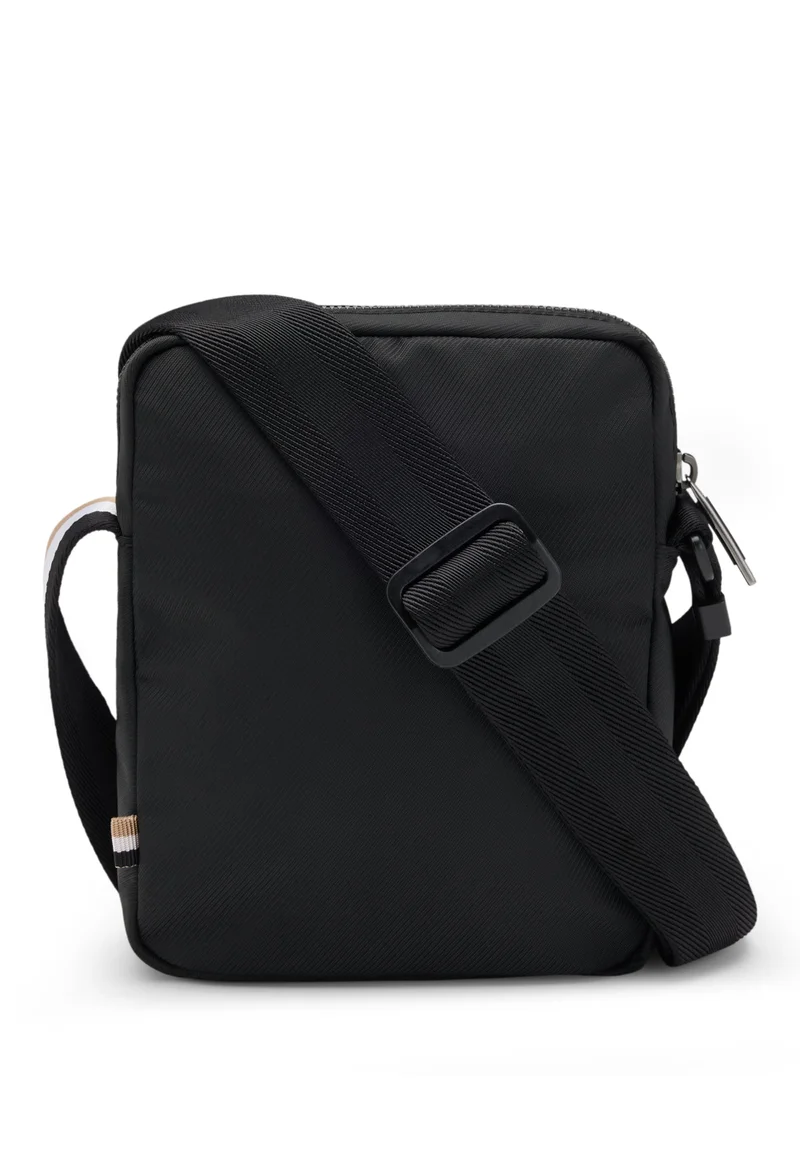 BOSS Crossbody bag in structured fabric with raised logo