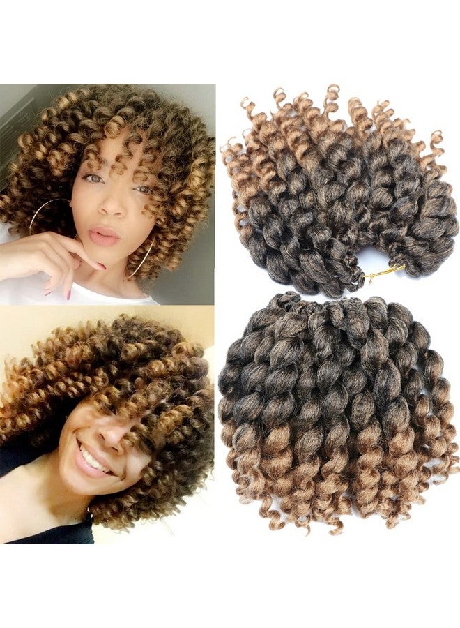 Sharopul Crochet Braids Hair 2X Ringlet Wand Curl 3 Packs 8 inch Jamaican Twist Braiding Hair extension freetress crochet Hair (1B/27) - Image 1