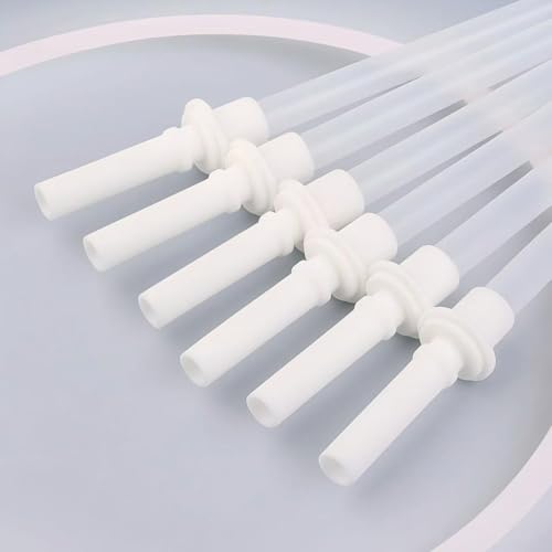 Joshey 6PCS Replacement Straws and Bite Value Compatible with Infantino My First Tumbler Kids 9 oz, Spill-Proof Silicone Replacement Lid Straw Parts (White) - Image 5