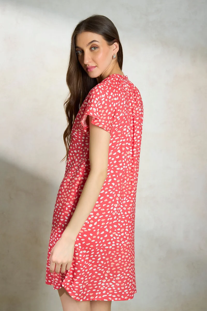 Virgio  Animal Print Viscose Animal Print Batwing Dress for Women for Women | Best Price UAE