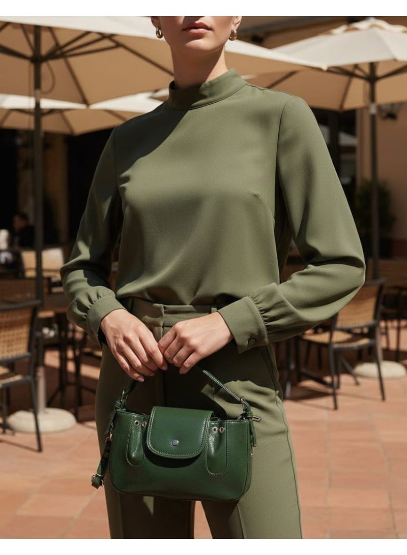 شنطة جلد حريمي أنيقة وسادة تناسب كل الإطلالات - Image 3