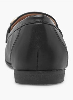 Celeste Women's Metallic Pointed Toe Loafers with Metal Accent  - Image 5