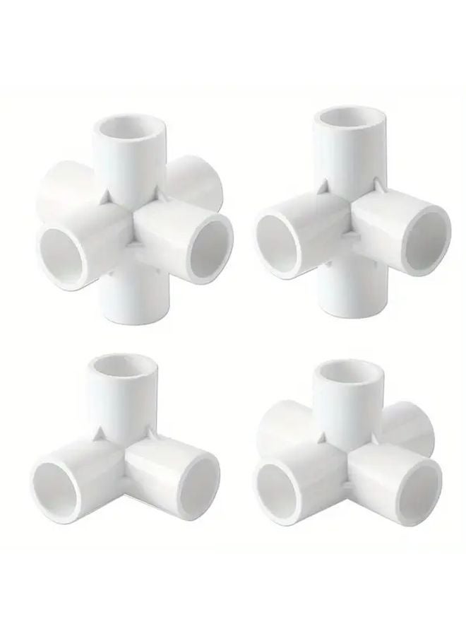 4PCS DN15 PVC Plastic Water Supply Pipe Fittings Tee Fire Retardant Corrosion Resistant - Image 2