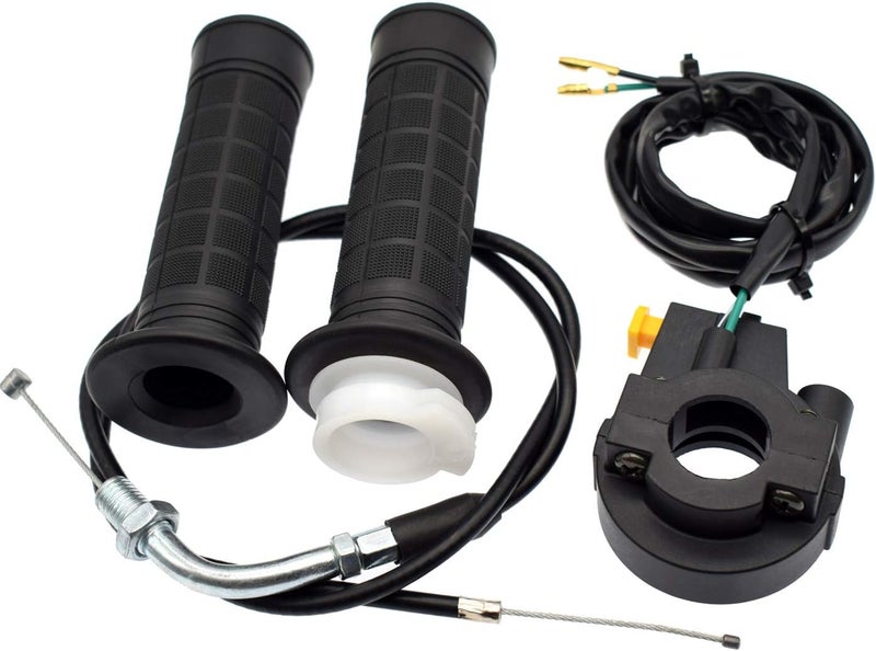 Riyitauto Twist Throttle and 36" Cable Handle Grip Kill Switch Set for 7/8" 22mm Handlebar 49cc 66cc 80cc Engine Motorized Bicycle Push Bike - Image 1