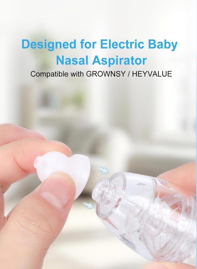 قطع غيار شفاط الأنف متوافقة مع شفاطات الأنف من GROWNSY/ X-Bosak / HEYVALUE للأطفال الرضع والصغار، تتضمن حجرة شفط و6 رؤوس سيليكون بديلة - Image 4