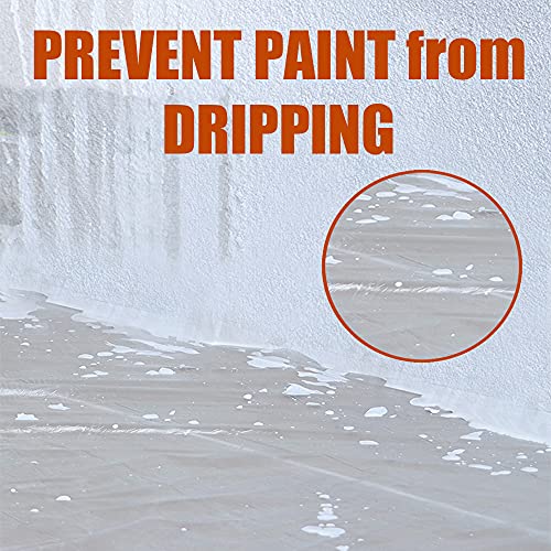 Cedolio 10 Pieces Plastic Drop Sheets for Painting, Waterproof and Dust-Proof Clear Cloth for Furniture Cover, 9x12 Feet Tarps - Image 5