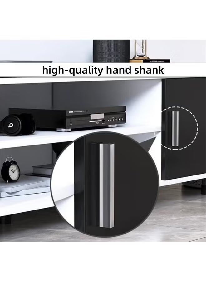 140cm Modern TV Table, Television Stand, Modern Minimalist TV Cabinet, TV Unit TV Stand TV Bench with Storage Shelves, Multifunctional TV Desk for Entertainment Center Gaming Media Home Living Room (DSG015-140) - Image 5