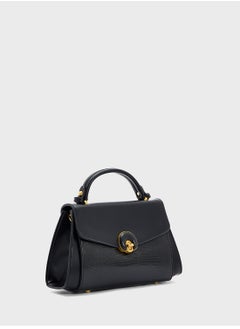 ELLA Snake Print Panel Satchel Bag  - Image 3