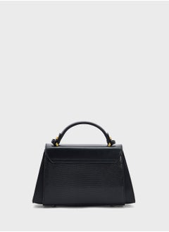 ELLA Snake Print Panel Satchel Bag  - Image 2