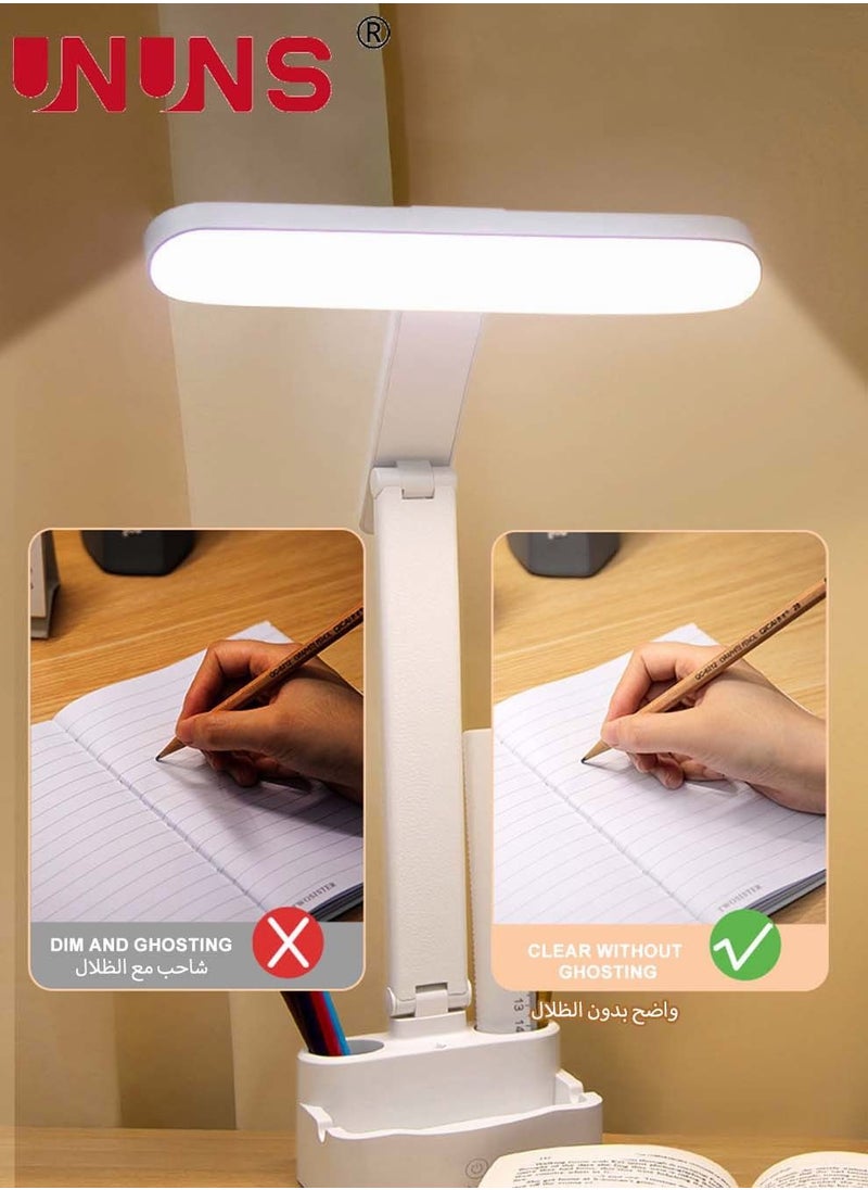 UNUNS - LED Desk Lamp With USB Port,Eye-Caring Table Lamp With 3 Color Light Modes,Remote Control Desk Lamp Desk Light With Phone Holder And Storage,Led Desk Lamp - Image 1