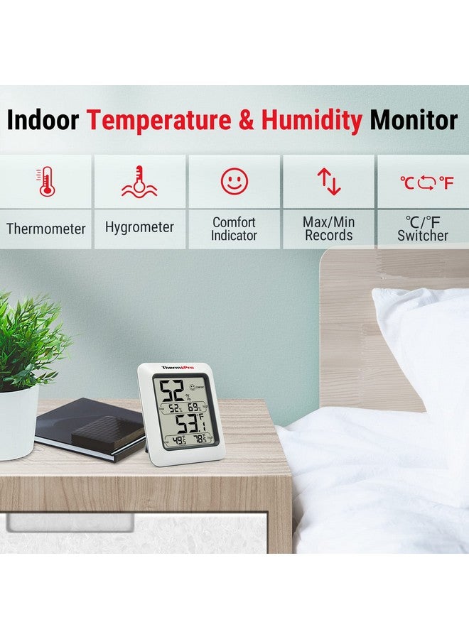 ثيرمو برو ThermoPro TP50 مقياس رطوبة رقمي ومقياس حرارة داخلي ومقياس حرارة الغرفة ومقياس رطوبة مع مراقبة درجة الحرارة  - Image 2