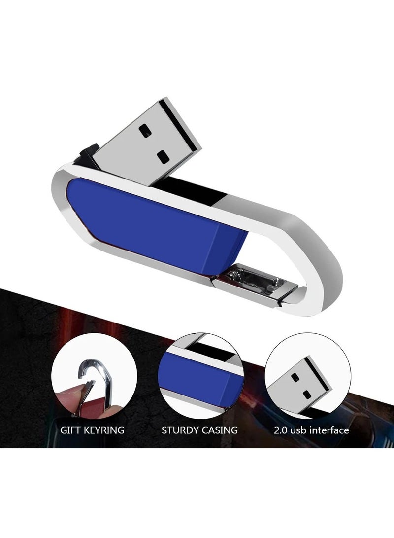 USB Flash Drive, Portable Metal Thumb Drive with Keychain, USB 2.0 Flash Drive Memory Stick, Convenient and Fast Pen Thumb U Disk for External Data Storage, (1pc 4GB Blue) - Image 4