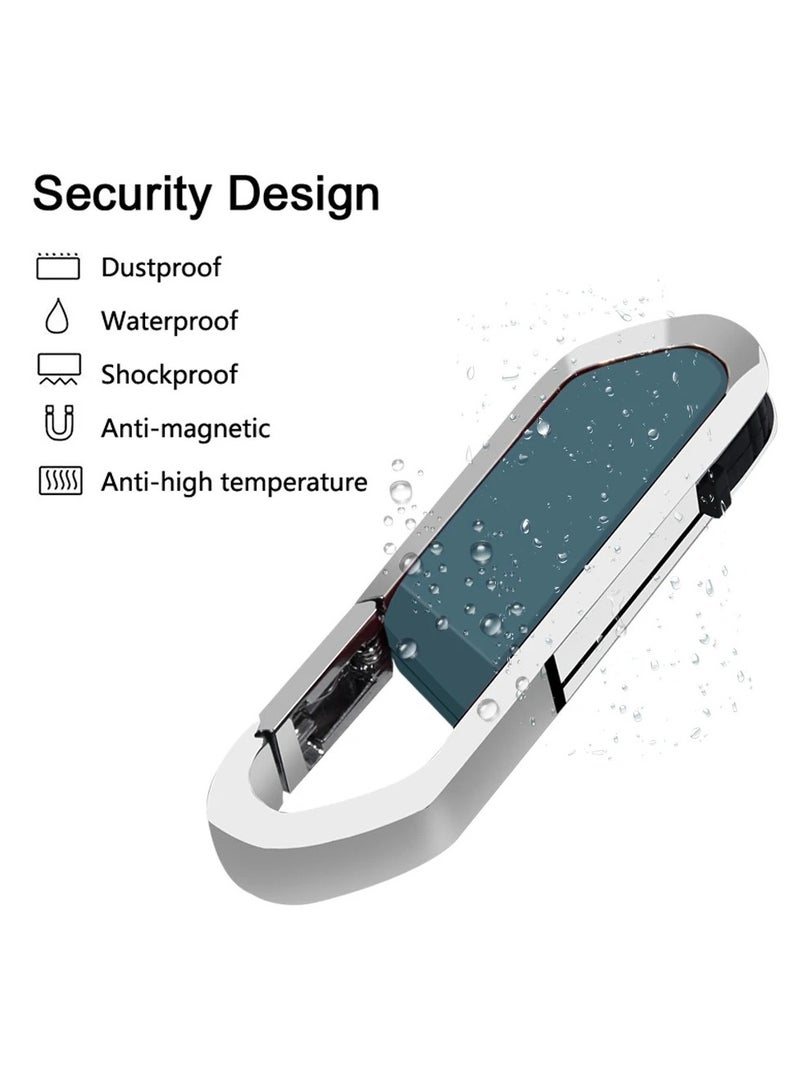 USB Flash Drive, Portable Metal Thumb Drive with Keychain, USB 2.0 Flash Drive Memory Stick, Convenient and Fast Pen Thumb U Disk for External Data Storage, (1pc 4GB Blue) - Image 2
