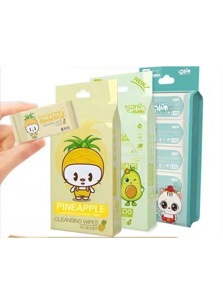 Easy Lock Daily Use Wipes Pack, 64 wipes divided into 8 small packs - Image 1