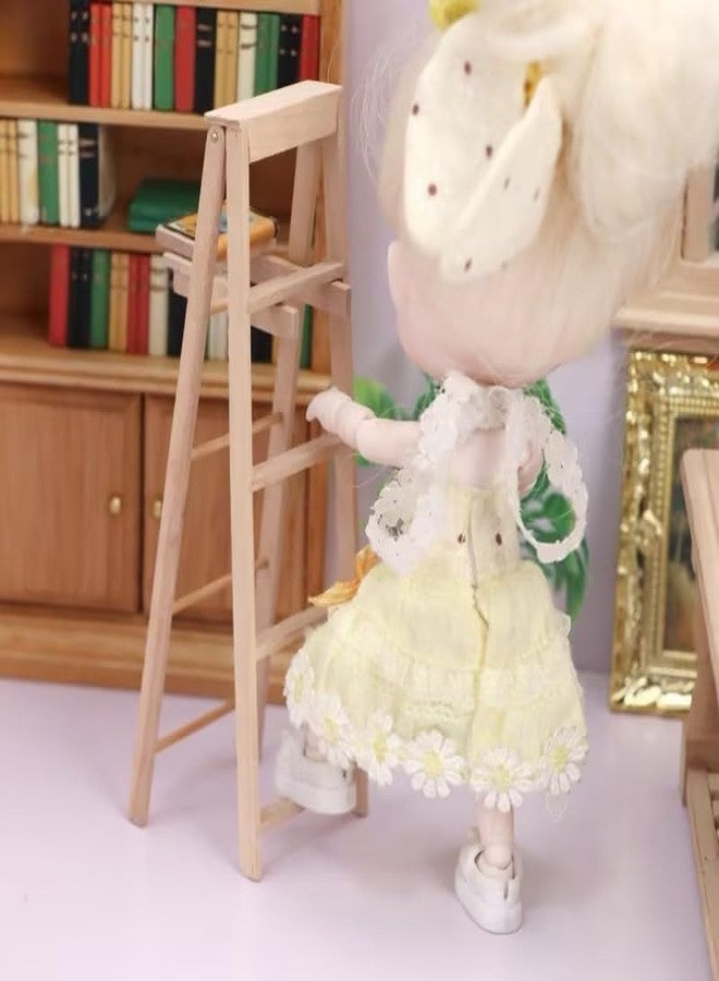 GOUDOGEDC 1/12 Miniature Step Ladder Dollhouse Furniture Accessories, Décor, Decorations - Image 4