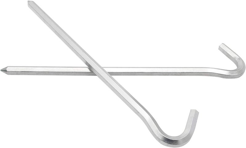 klarako 6pcs Tent Stakes Heavy Duty Garden Stakes Aluminum Alloy Tent Pegs Outdoor Camping Canopy Nail Ground Pin Tent Accessories - Image 1