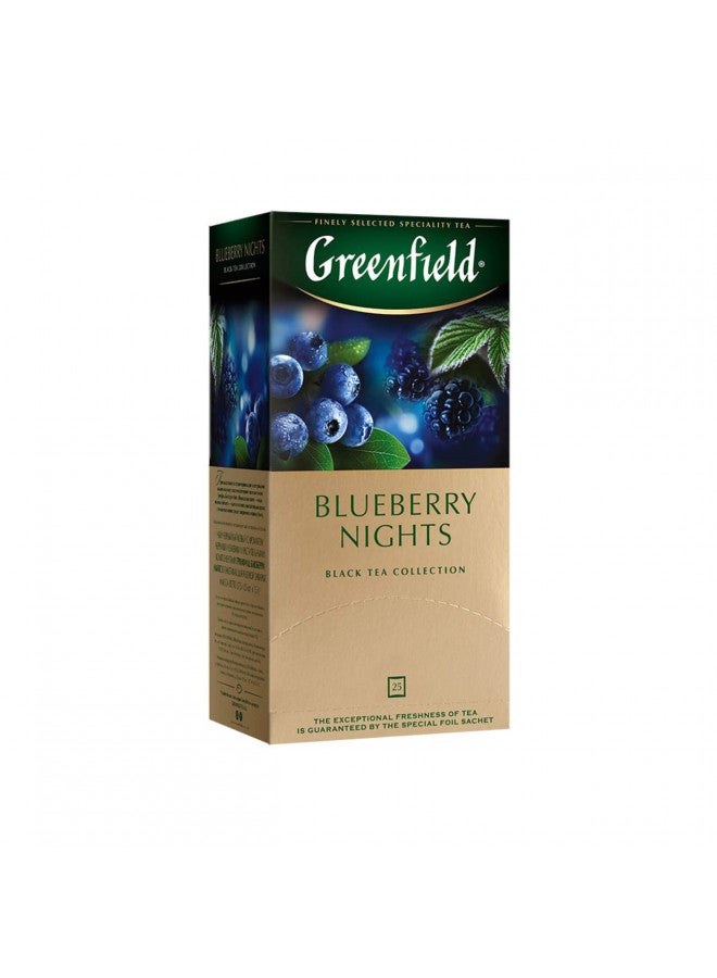 Greenfield Greenfield Blueberry Nights Black Tea Fruit & Herbal Collection 25 Teabags The Execptional Freshness Of Tea Is Guranteed By The Special Foil Sachet  - Image 2