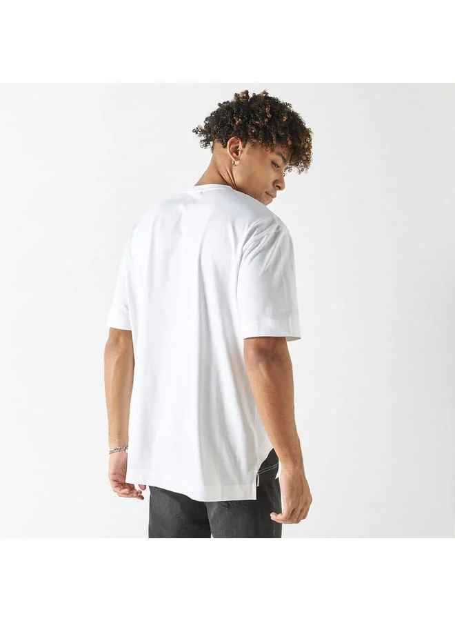 STARTER Starter Slogan Print T-shirt with Crew Neck and Short Sleeves