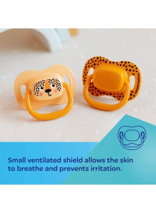 Canpol babies Silicone Symmetrical Soother 6-18m BabiesBoo orange 2 psc - Image 5