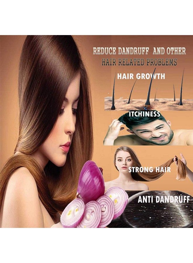 Amueroz Onion Shampoo For Hair Growth 200 Ml & Onion Black Seed Hair Oil For Hair Growth 60 Ml With Red Onion Extract And Essential Ingredients - Image 3