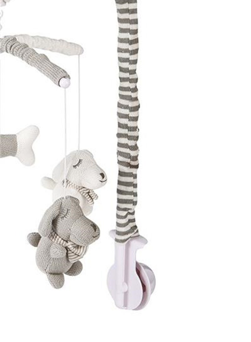 Baby sleeping toy newborn 35-song music box fabric rotating electric with bracket hanging bell baby bed bell - Image 3