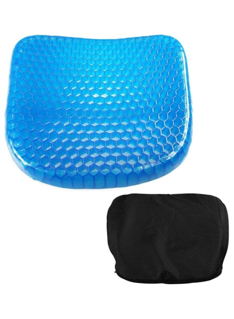 Gel Seat Cushion for Home Office Chair Carsfor Pressure Relief Tailbone Pain Blue - Image 1