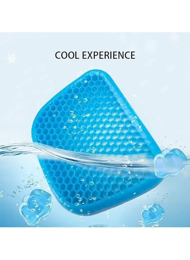 Gel Seat Cushion for Home Office Chair Carsfor Pressure Relief Tailbone Pain Blue - Image 5