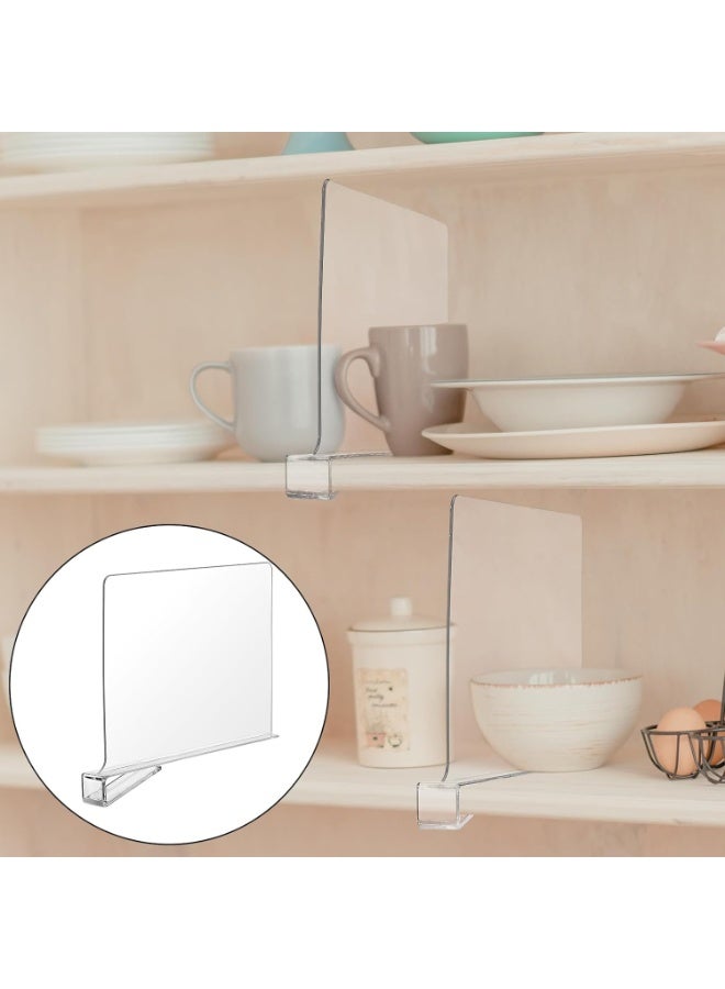 Relex 8 Pack Acrylic Shelf Dividers for Closet Wood Shelf Organizer Multi-Functional Wood Closet Separator for Storage and Organization in Bedroom No Installation Tools Required - Image 5