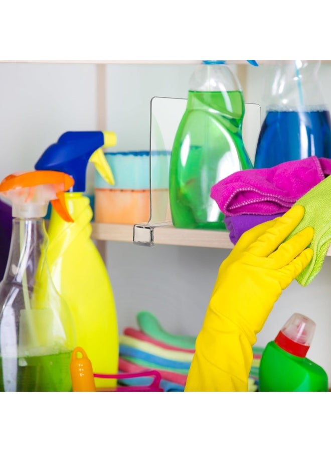 Relex 8 Pack Acrylic Shelf Dividers for Closet Wood Shelf Organizer Multi-Functional Wood Closet Separator for Storage and Organization in Bedroom No Installation Tools Required - Image 4