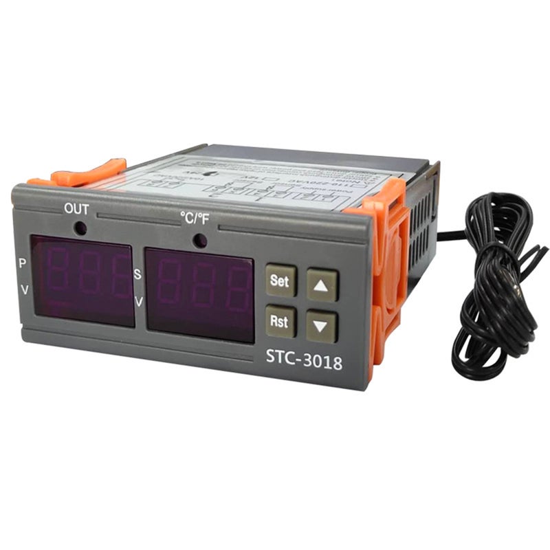 STC-3018 Temperature Controller, Digital LED Display Thermostat, Temperature Control Switch Micro Temperature Control Board Thermostat Sensor (24V) - Image 4
