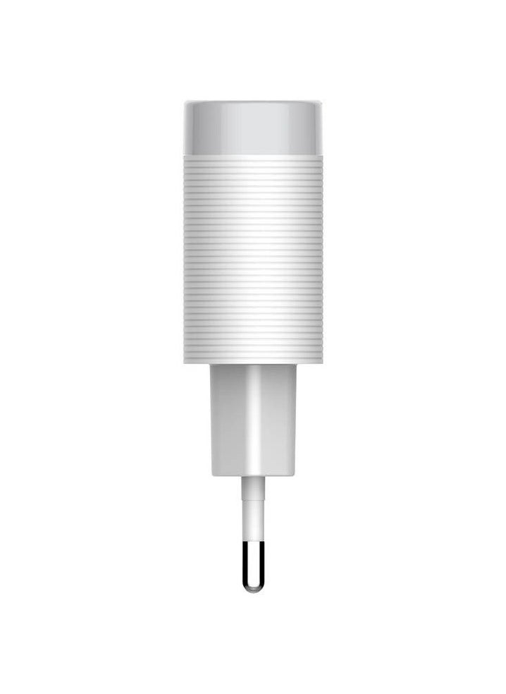 إل دينو - LDNIO A303Q شاحن سريع مع كابل من USB إلى Lightning ومنفذ USB 18 واط - أبيض - Image 1