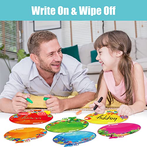 Gethelud 50 PCS Balloon Cutouts, Double-Sided Printing Balloon Accents Cut-Outs Bulletin Board Classroom Decoration in 10 Designs DIY Crafts Project Party Supplies for Kids Teacher Student Back to School - Image 5