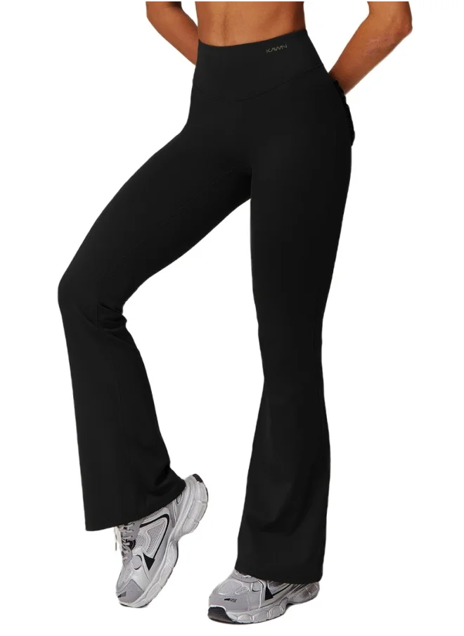 كون.يوغا Womens High Waist Contour Seamless Workout sport Flared Leggings Yoga Pants Tummy Control Running Pants